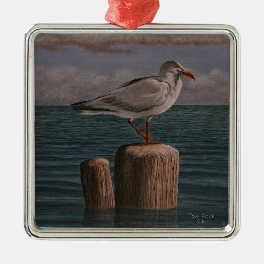 Seagull by Tom Rock Metal Ornament Aus Metall (Vorne)