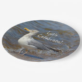 Seagull Celebration Beach Pappteller (Schrägansicht)