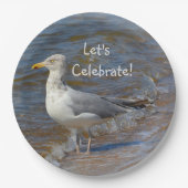 Seagull Celebration Beach Pappteller (Vorderseite)