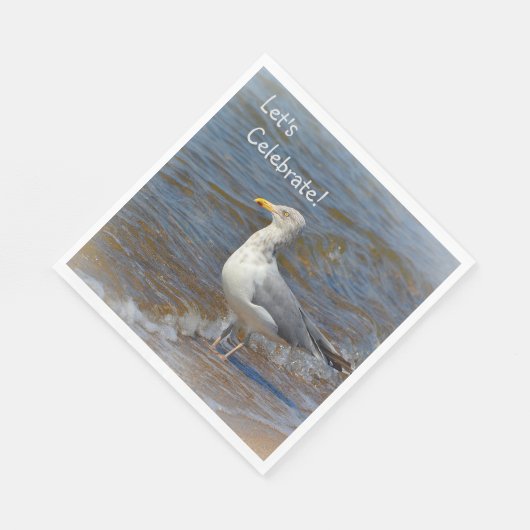 Seagull Celebration Beach Serviette (Ecke)