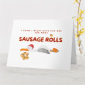 Seagull Christmas - Zu viele Wurstrollen Karte (Gelbe Blume)