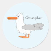 Seagull-Design Personalisiert Runder Aufkleber (Vorderseite)