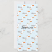 Seagull Design Personalisiertes Lesezeichen Einladung (Rückseite)