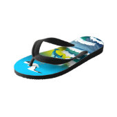 Seagull Dolphins Beach Flip Flops Kinderbadesandalen (Schrägansicht)