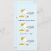 Seagull Er hat mir Chips Personalisiert Town Einladung (Vorne/Hinten)