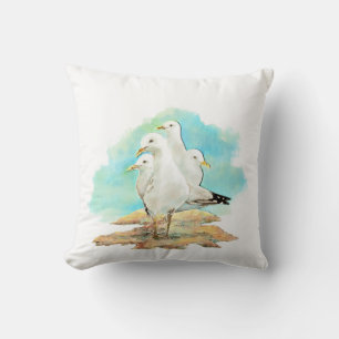 Seagull-Familienvögel Kissen