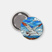 Seagull-Farbglas Magnet (Vorderseite/Rückseite)