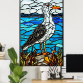 Seagull-Farbglas Poster (Heimbüro)