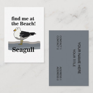 Seagull finde mich am Strand lustig Visitenkarte