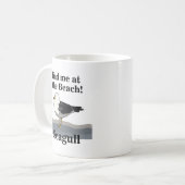Seagull finden Sie mich im Beach Funny Beach House Kaffeetasse (Vorderseite Links)