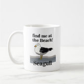 Seagull finden Sie mich im Beach Funny Beach House Kaffeetasse (Links)