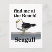 Seagull findet mich am Strand Funny Bird Postkarte (Vorderseite)