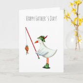 Seagull Fishing Gruß des Vaters Karte (Gelbe Blume)