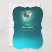 SEAGULL FLYING ÜBER DIE WELLEN STRAND WEDEN EINLADUNG (Rückseite)