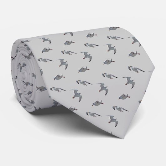 Seagull Frenzy Krawatte (Light Gray) (Gerollt)