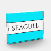 SEAGULL Fun Bright Hübsch Sky Blaue Streifen Fotoblock (Links)