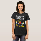 Seagull Funny Happier Gull Französischer Fischtauc T-Shirt (Vorne ganz)