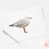 Seagull-Grafik Ovaler Aufkleber (Umschlag)
