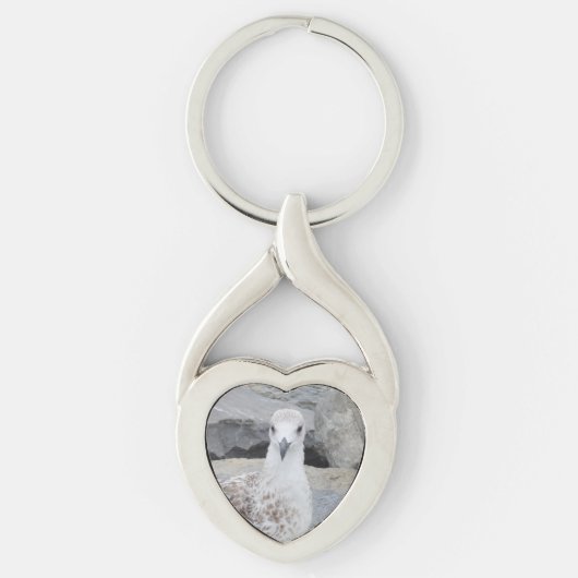 Seagull Heart Keychain Schlüsselanhänger (Vorderseite)