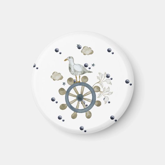 Seagull Hitching a Ride Magnet (Vorne)