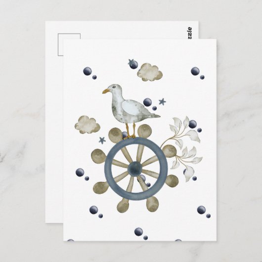 Seagull Hitching a Ride Postkarte (Vorne/Hinten)