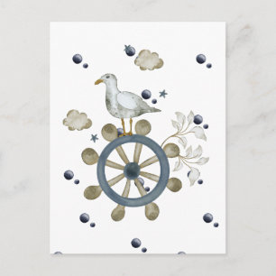 Seagull Hitching a Ride Postkarte