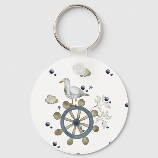 Seagull Hitching a Ride Schlüsselanhänger (Vorderseite)
