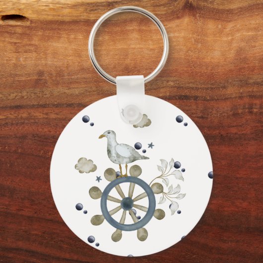 Seagull Hitching a Ride Schlüsselanhänger (Rückseite)