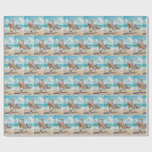 Seagull Holding an Ice Cream Cone Geschenkpapier (Flach)