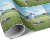 Seagull Hole-in-One Golf Ball Geschenkpapier (Rolleneckpunkt)