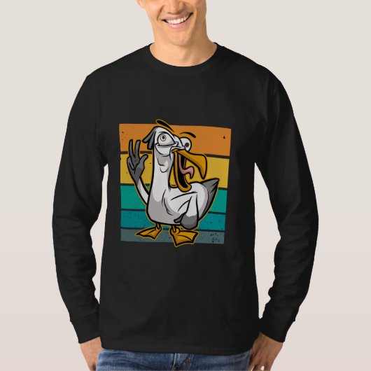 Seagull humorous bird lover funny artwork beach ca T-Shirt (Vorderseite)