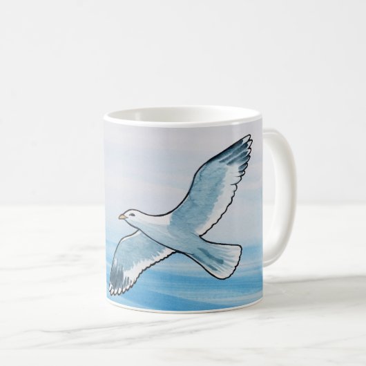 Seagull im Flug Kaffeetasse (VorderseiteRechts)