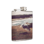 Seagull im Flug Vinyl Wrapped Flask Flachmann (Rechts)
