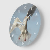 Seagull im Foto Große Wanduhr (Winkel)