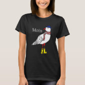 Seagull im maritimen Stil mit Hutkarf und Stiefeln T-Shirt (Vorderseite)