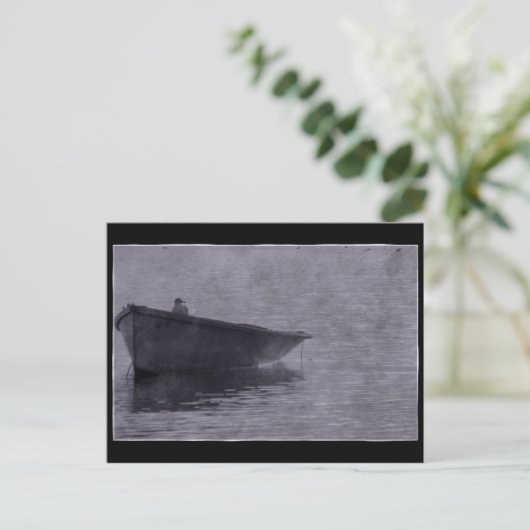 Seagull im Nebel. Postkarte (Stehend Vorderseite)