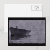 Seagull im Nebel. Postkarte (Vorne/Hinten)