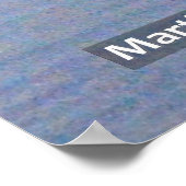 Seagull in Blau Poster (Ecke)