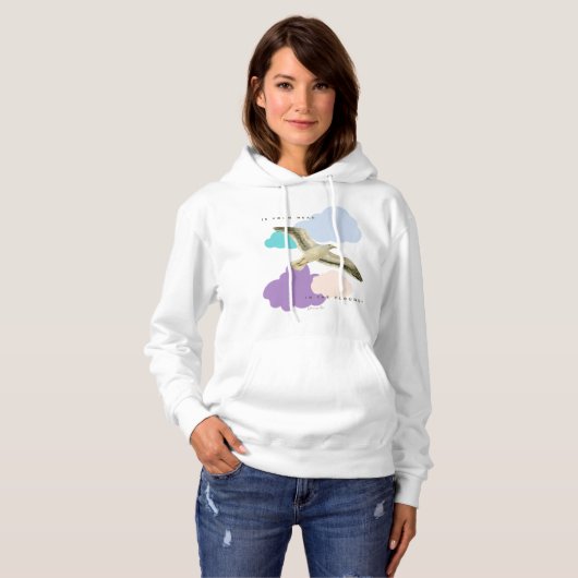 Seagull in den Wolken Hoodie (Vorne ganz)