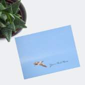 Seagull in Flight Blue Post-it Klebezettel