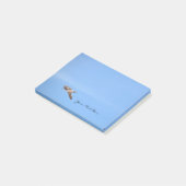 Seagull in Flight Blue Post-it Klebezettel (angewinkelt)