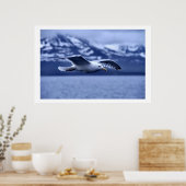 Seagull in Flight Wildlife Art Poster (Küche)