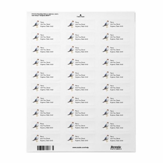 Seagull in Hat Address Labels (Vorne)