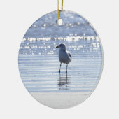 Seagull in Ocean Photo Ornament  (Links)