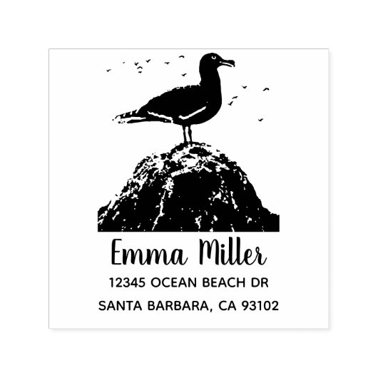 Seagull Individuelle Name Rücksendeadresse Permastempel (Design)