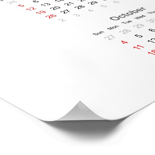 Seagull-Kalender 2020-Poster Poster (Ecke)