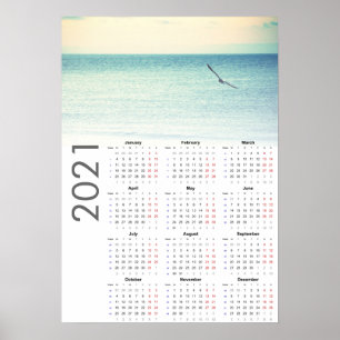 Seagull Kalender 2021 Poster - Montag zuerst