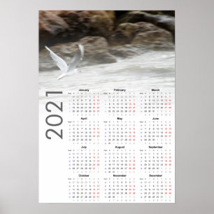 Seagull Kalender 2021 Poster - Montag zuerst