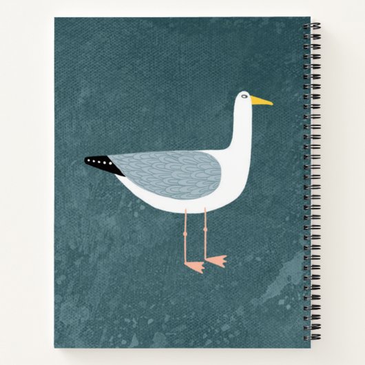 Seagull Küstenvogel Personalisiert Notizblock (Rückseite)