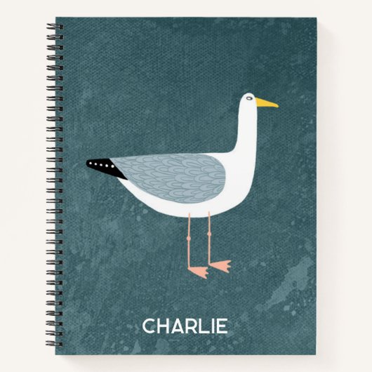 Seagull Küstenvogel Personalisiert Notizblock (Vorderseite)